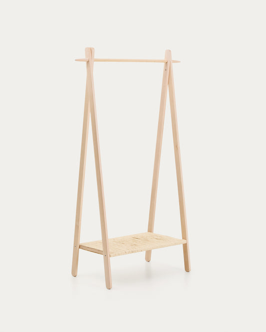 Portant Natane bois de bouleau et rotin 95 x 152 cm