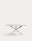 Table Argo en mélaminé finition blanche et pieds en acier finition blanche 160 x 100 cm
