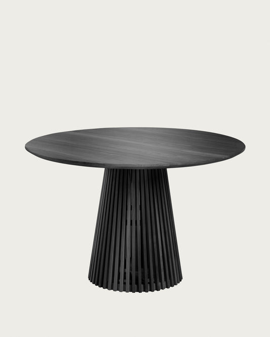 Table ronde Jeanette en bois de Mindy noir Ø 120 cm