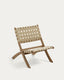 Fauteuil pliable Chabeli bois d'acacia et corde crème FSC 100 %