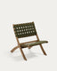 Fauteuil pliable Chabeli bois d'acacia et corde verte FSC 100 %