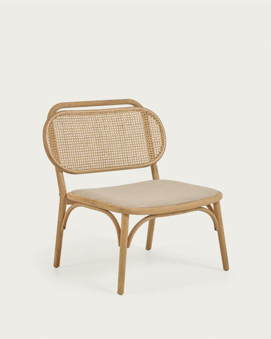Fauteuil Doriane bois de chêne finition naturelle siège avec revêtement FSC Mix Credit