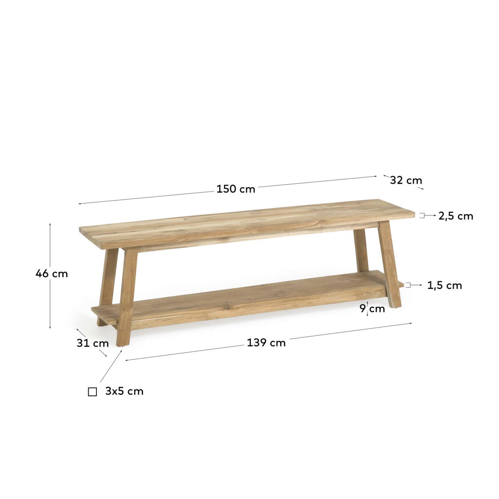 Banc Safara bois de tek recyclé 150 cm