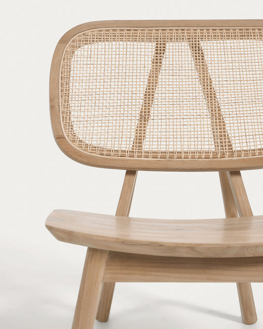 Fauteuil Nadra bois de tek et rotin