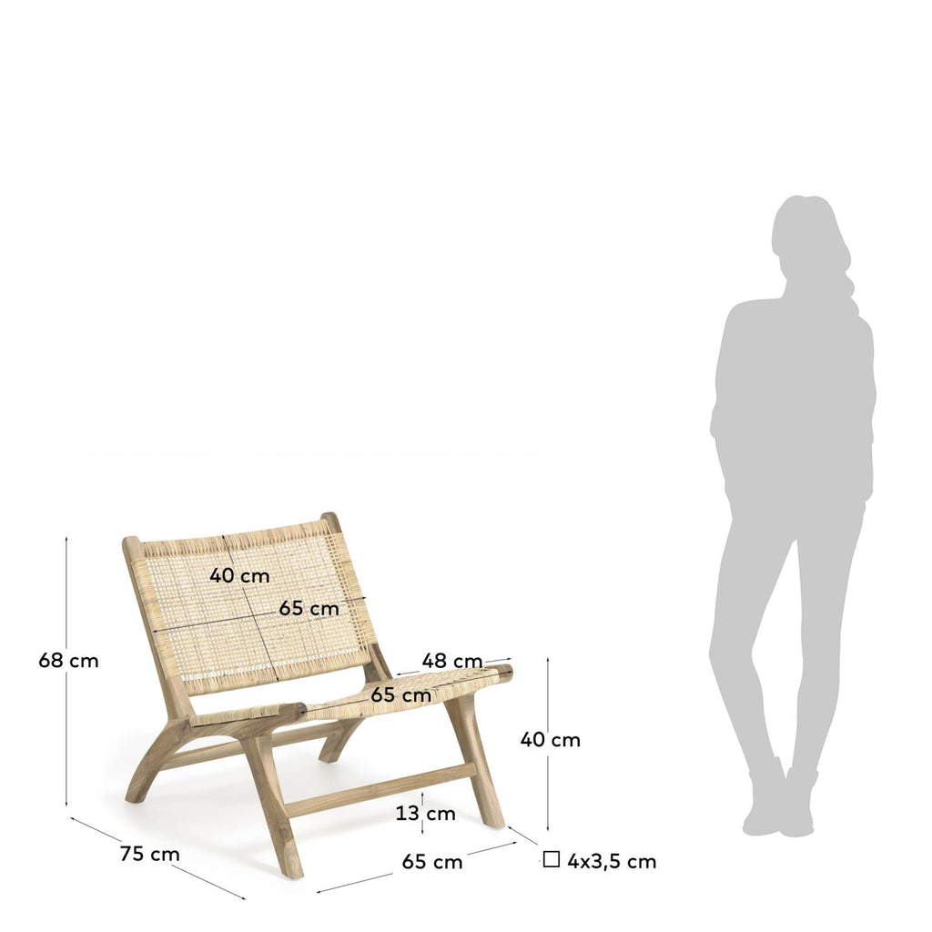 Fauteuil Beida bois de tek