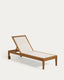 Bain de soleil Caterin beige en bois d'eucalyptus FSC 100%