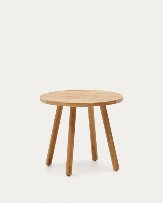Table enfant ronde Dilcia en bois d'hévéa Ø 55 cm