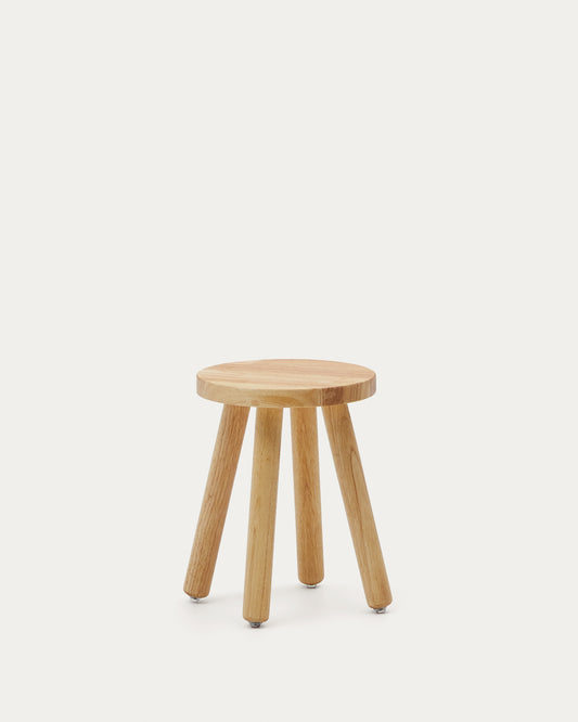 Tabouret enfant Dilcia bois d'hévéa hauteur 31 cm
