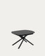 Table extensible Yodalia en verre trempé et pieds en acier finition noire 130(190)x100 cm