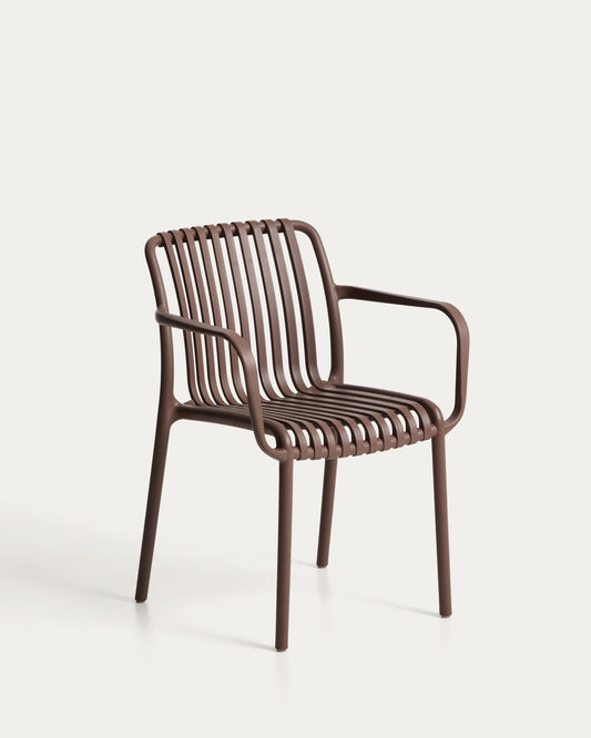 Chaise empilable d’extérieur Isabellini marron