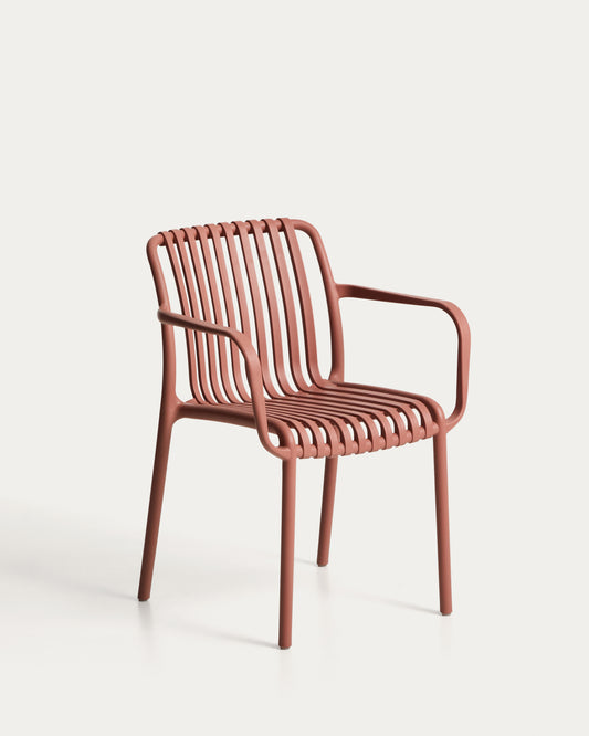 Chaise empilable d’extérieur Isabellini terracotta