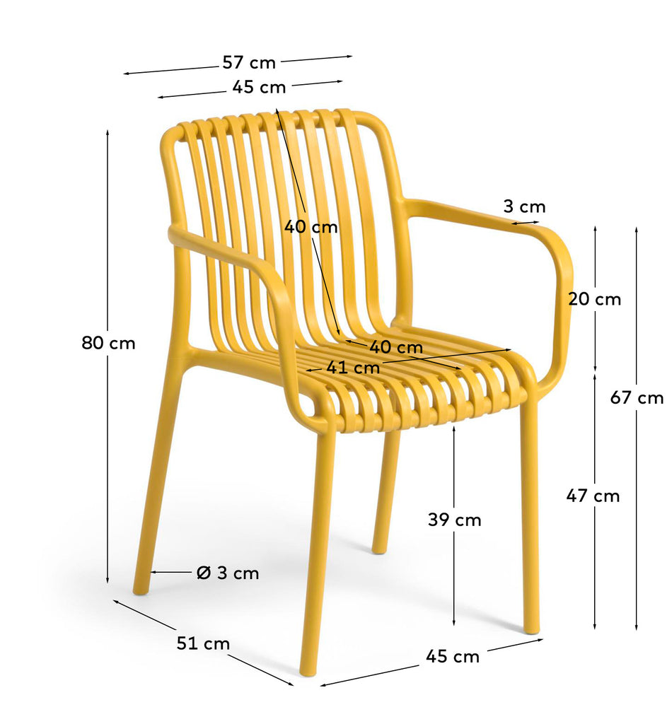 Chaise de jardin Isabellini jaune