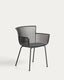 Chaise d’extérieur Surpika avec pieds en acier graphite