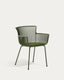 Chaise d’extérieur Surpika avec pieds en acier vert