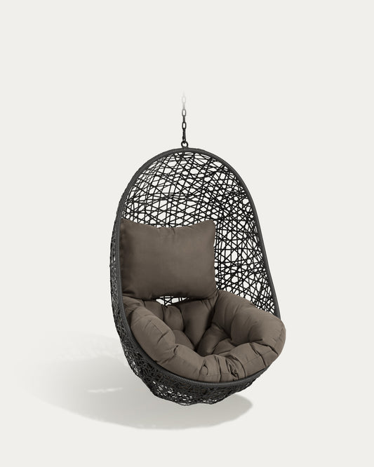 Florina hanging chair in dark grey