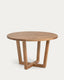 Nahla round table in solid acacia wood with natural finish Ø 120cm FSC 100%