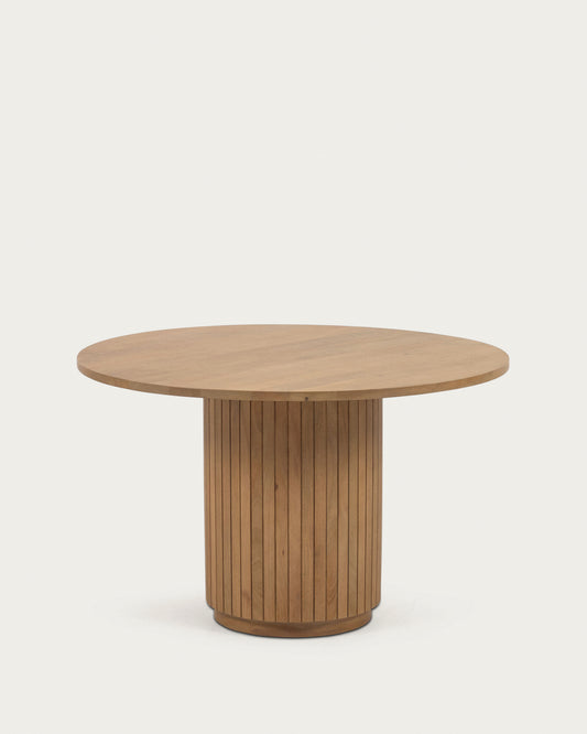 Table ronde Licia en bois de manguier finition naturelle Ø 120cm