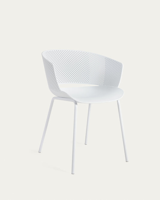 Chaise Yeray blanche 100% pour l'extérieur