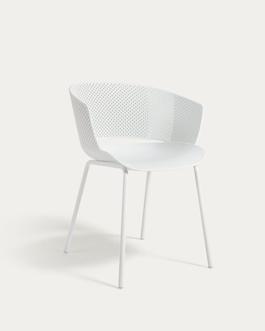 Chaise Yeray blanche 100% pour l'extérieur