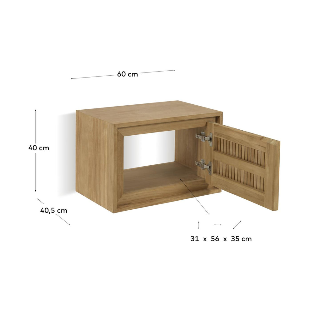 Meuble de salle de bain Taciana en bois de teck 60 x 40 m