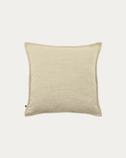Housse de coussin Blok en lin blanc 45 x 45 cm