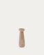 Magan large beige travertine candle holder