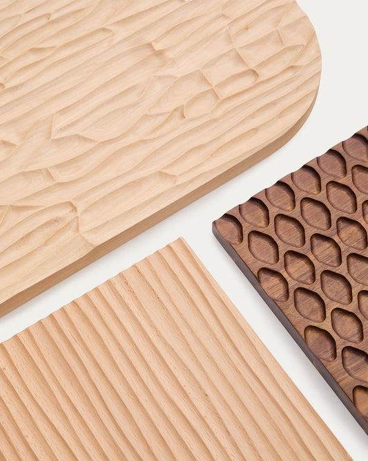 Panneau mural Trivax de 4 pièces en bois d’acacia FSC 100%