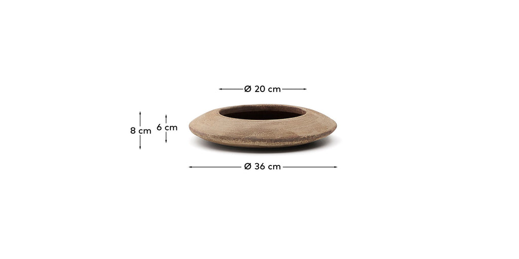 Cache-pot Rivor en terre cuite avec finition ton naturel Ø 36 cm