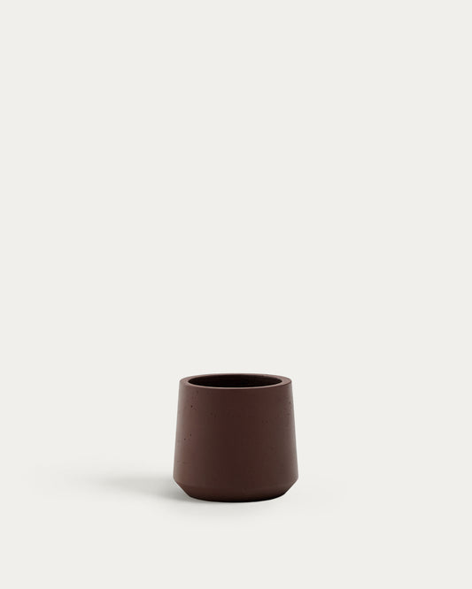 Calun maroon cement planter Ø 32cm
