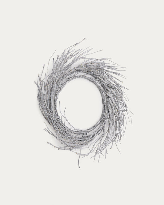 Couronne lumineuse Bria argentée Ø60 cm