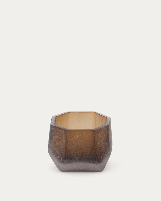 Vase Terrava en verre marron 11 cm