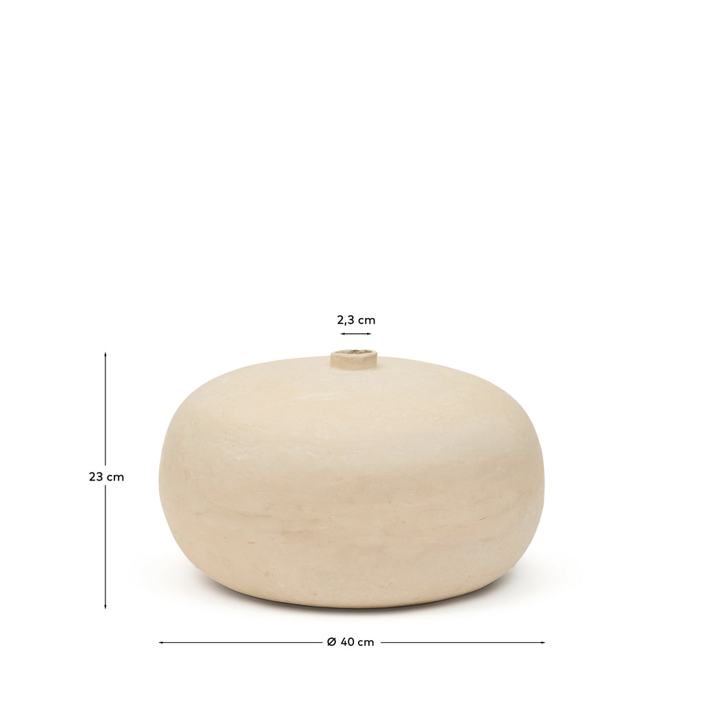 Vase Nivala en papier mâché 23 cm