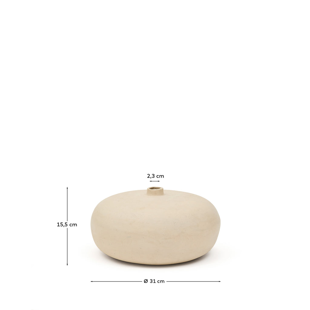 Vase Nivala en papier mâché 15,5 cm