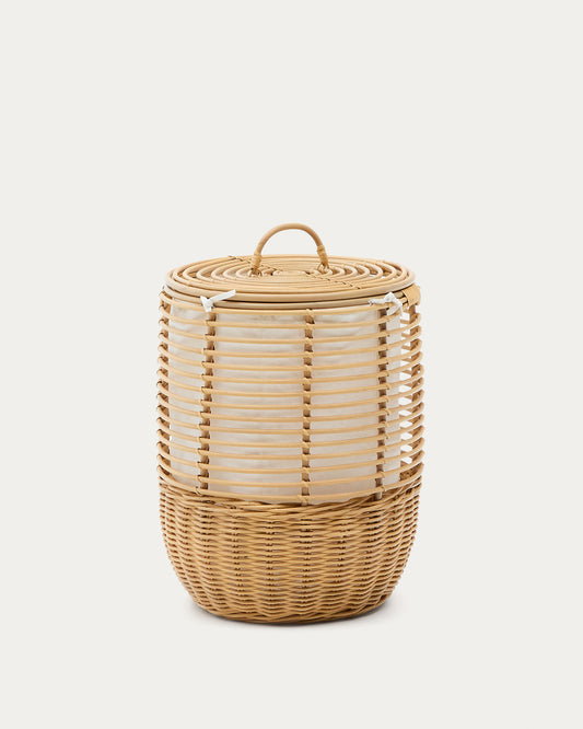 Panier à linge en rotin Liora 59 cm