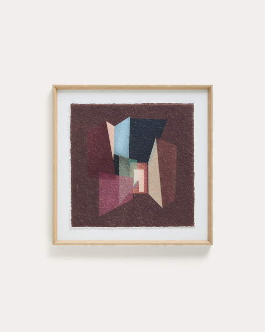 Tableau Veluni en papier recyclé multicolore 60 x 60 cm