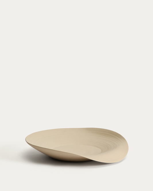 Centre de table Ebenor en céramique beige Ø 40 cm