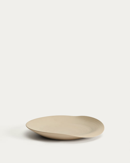 Centre de table Ebenor en céramique beige Ø 30 cm