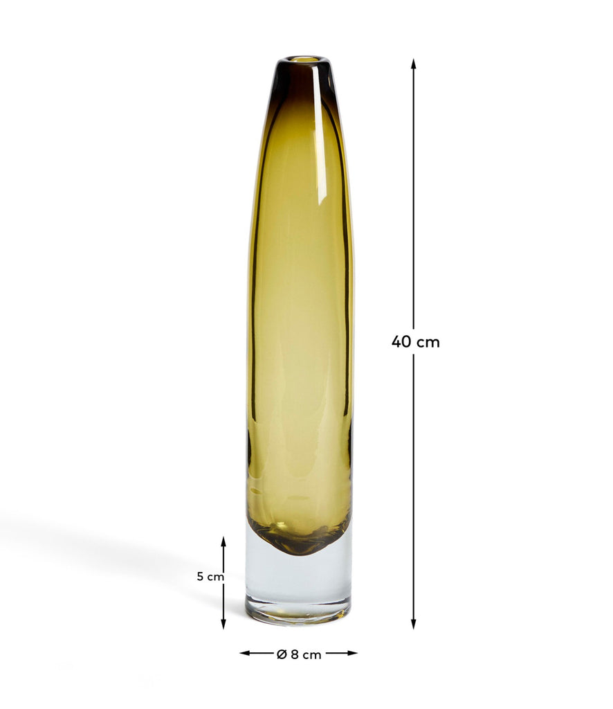 Vase Toli en verre vert 40 cm