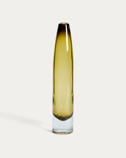 Vase Toli en verre vert 40 cm