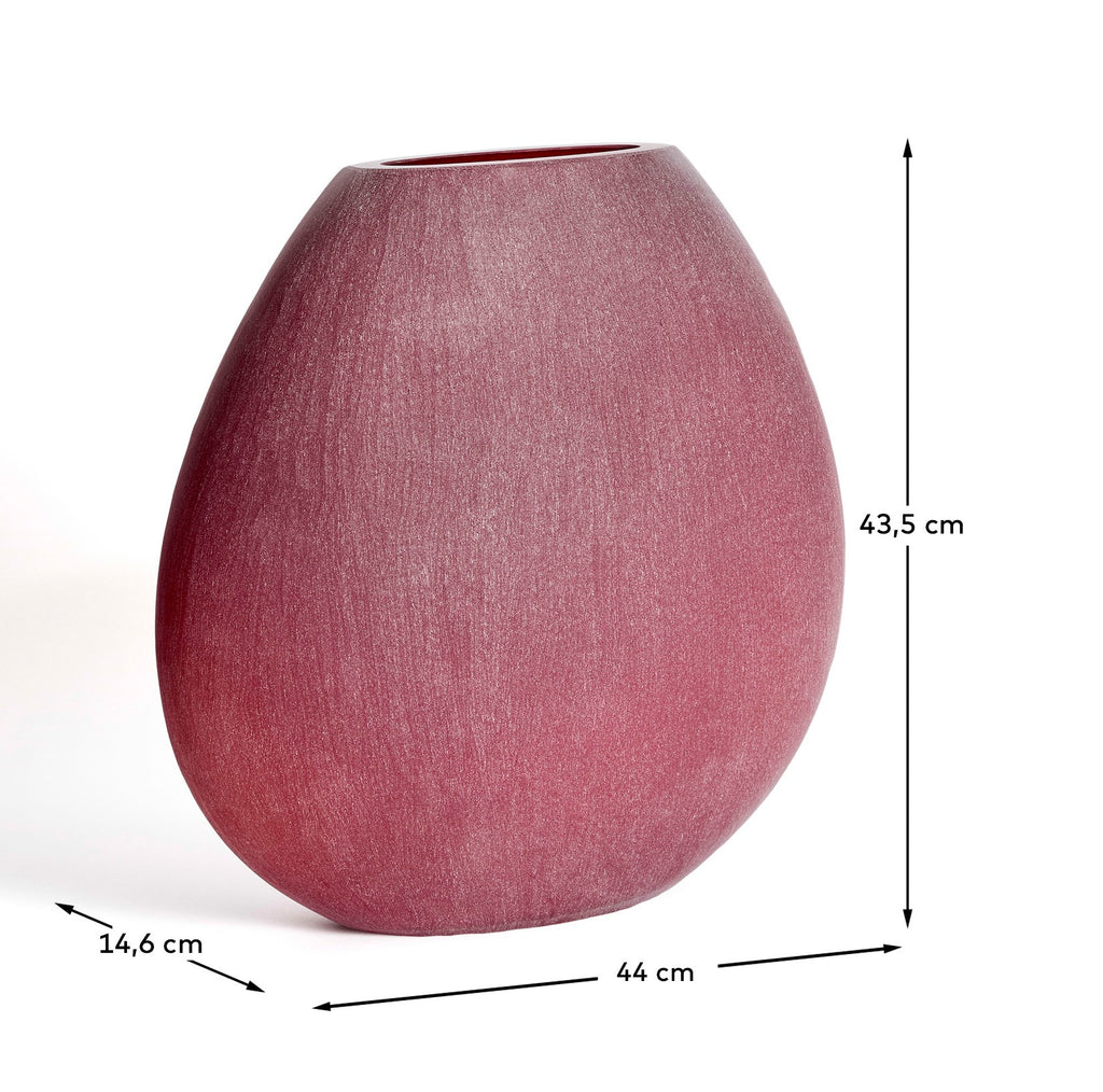 Vase Rovena en verre bordeaux 43,5 cm