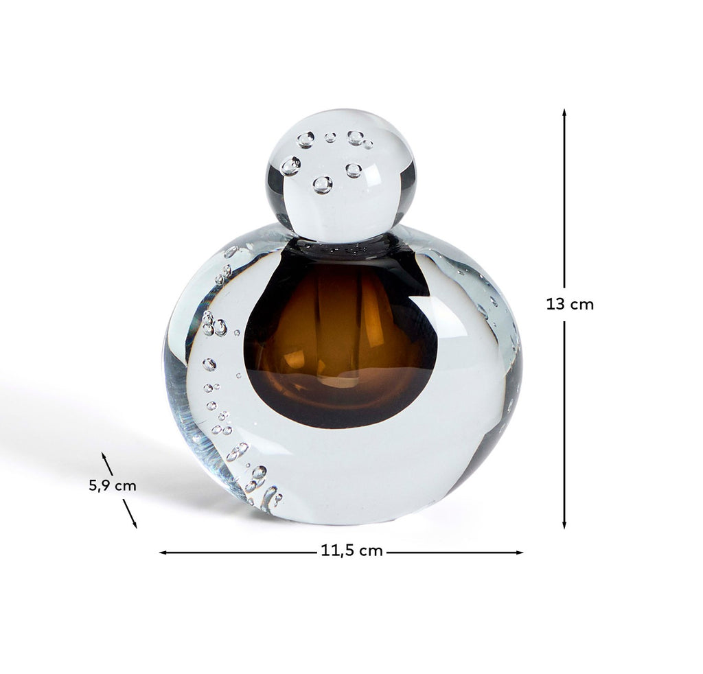 Vase Lunivo en verre marron 13 cm