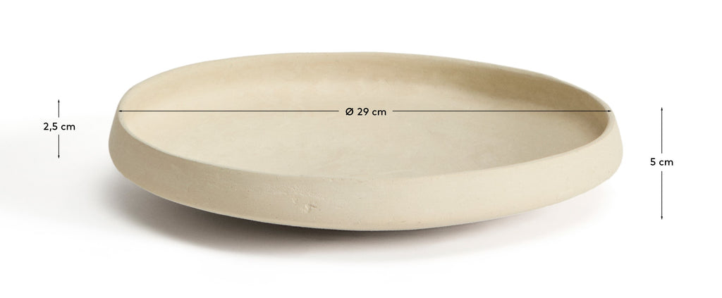 Centre de table Mireni en papier mâché beige Ø 29 cm
