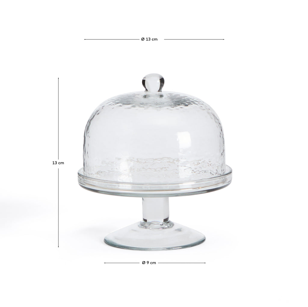 Cloche à gâteau Sileia en verre recyclé transparent