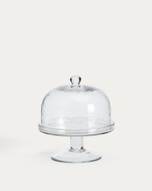 Cloche à gâteau Sileia en verre recyclé transparent