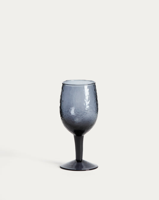 Verre à vin Sileia en verre recyclé bleu