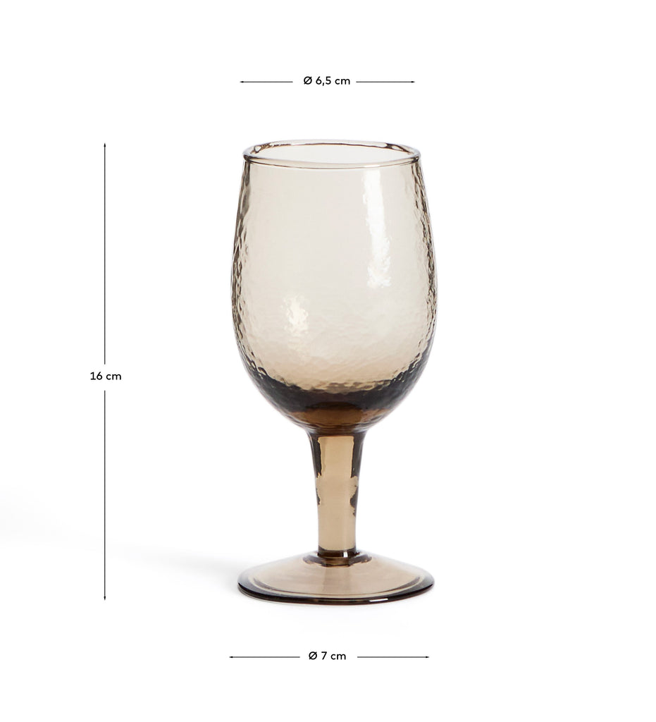 Verre à vin Sileia en verre recyclé marron