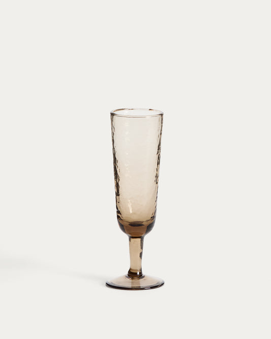 Verre à vin Sileia en verre recyclé marron