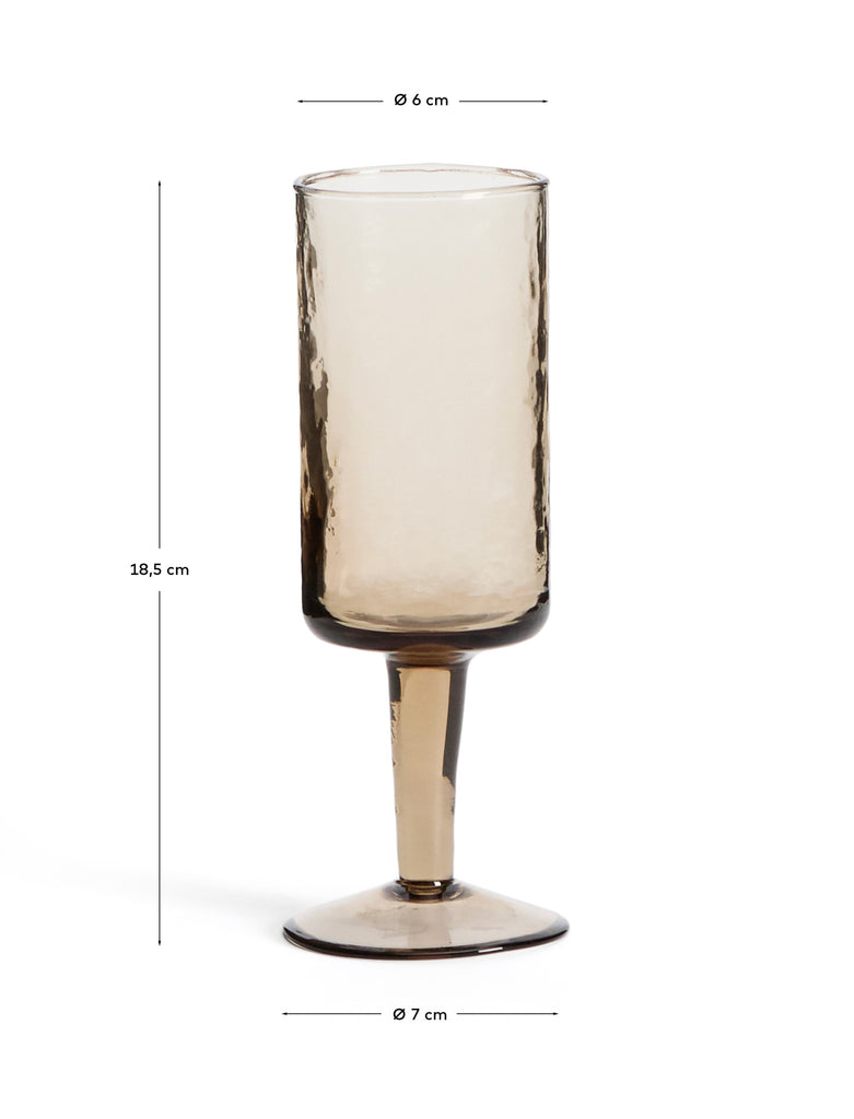 Verre à vin Obila en verre recyclé marron