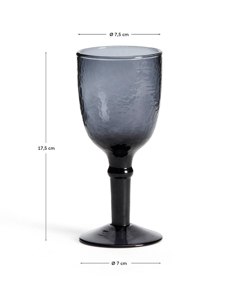 Verre à vin Vinea en verre recyclé bleu