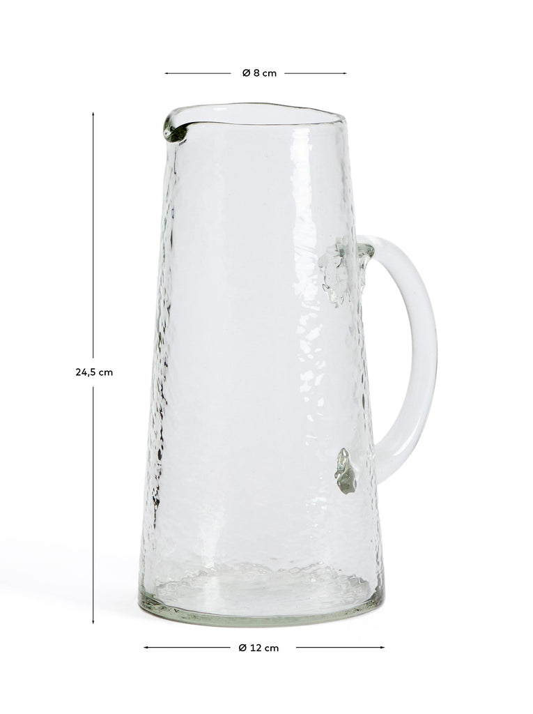 Carafe Obila en verre recyclé transparent